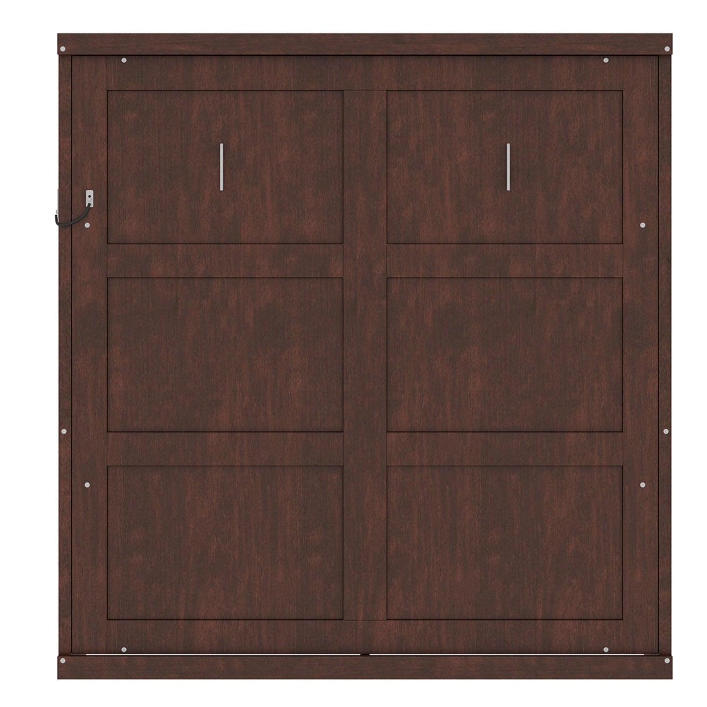 Full Murphy Bed Space-Saving Wall Bed, can be Folded into a Cabinet Bed for Multipurpose Guest Room or Home Office, Espresso