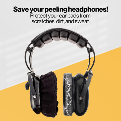 KORE AVIATION 100% Cotton Headphone Ear Covers Washable Double Knit for Aviation Headset, Gym, Training, Racing, Gaming, Hunting & Headset Ear Pads (Sold in Pairs)