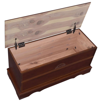 Lonergan Cedar Chest: Romantic Storage Chest for Wool Blankets/Coats (Warm Brown)