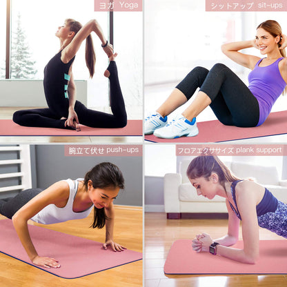 Gruper Yoga Mat Non Slip Thick 1/3'', Eco Friendly Fitness Exercise Mat with Carrying Strap,Pro Yoga Mats for Women,Workout Mats for Home, Pilates and Floor Exercises