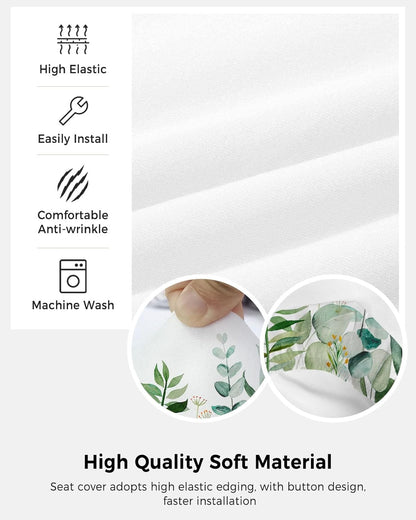 Office Chair Cover, Eucalyptus Leaves Spring Summer Plant, Universal Elastic Stretchable Rotating Chair Slipcover,