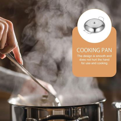 Hemoton 1 Set Stainless Steel Pot with Lid, Stockpot, Wok, Frying Pan, Kitchen Supply Dish
