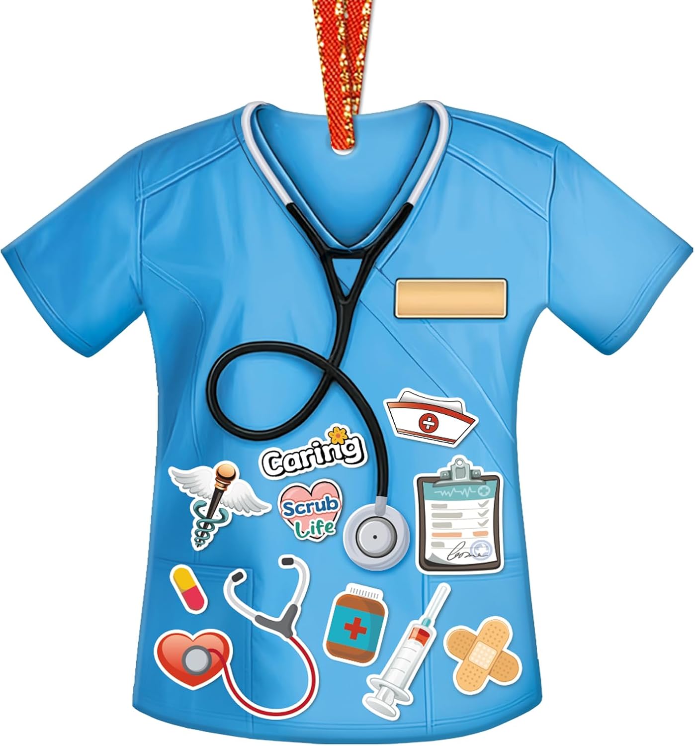 2025 JUESMOS Nurse Christmas Ornaments Thank You Nurse Ornaments for Christmas Tree Decorations Meaningful Xmas Tree