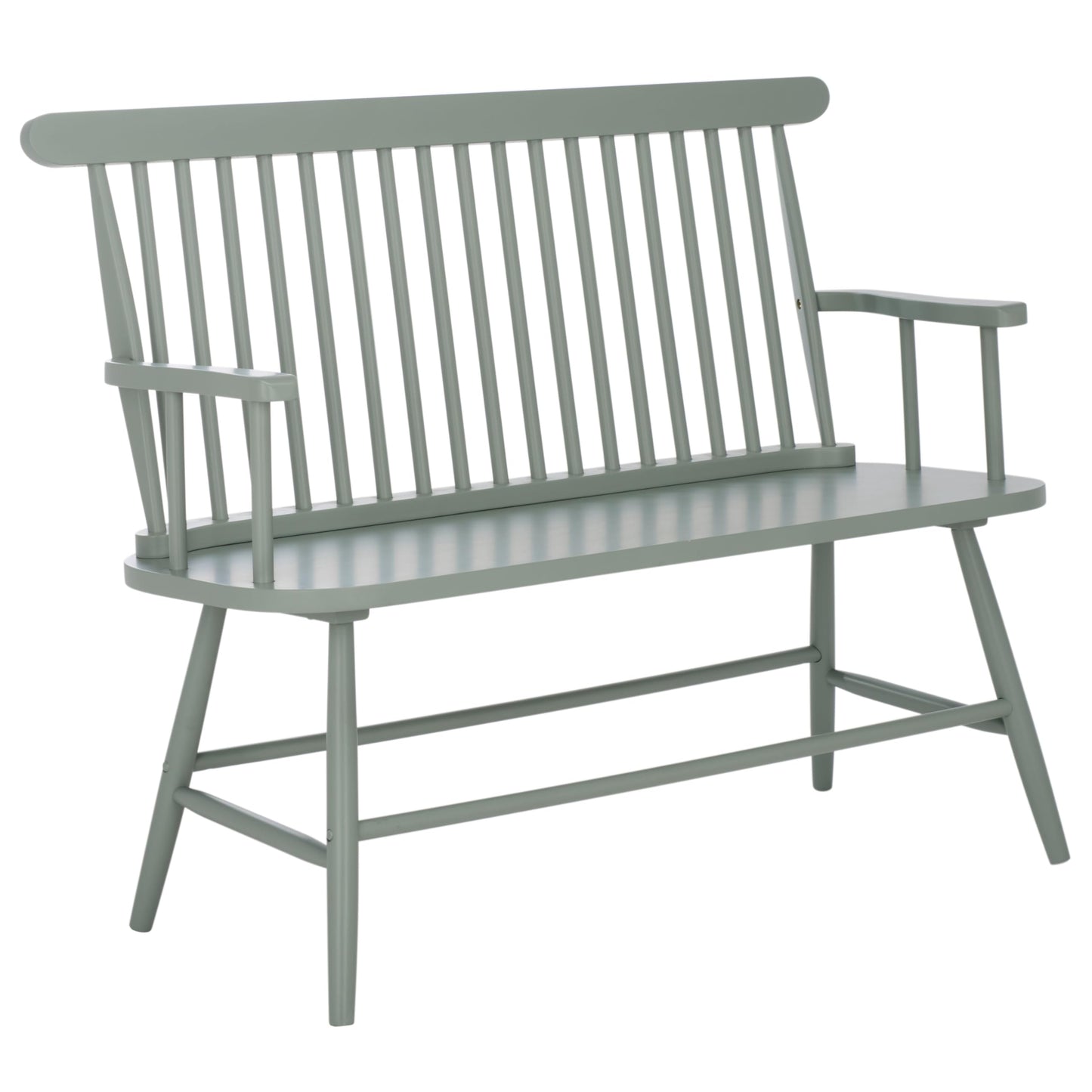 SAFAVIEH Home Collection - Eton Sage Green Solid Wood Bench, Farmhouse Spindle Back Indoor Seating for Entryway or Dining (BCH3300A)