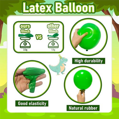 GoGoGoodie Dinosaur Birthday Party Decorations - 121 Pcs Dino Theme Foil Balloons for Kids