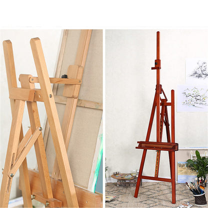 Tripod Easel, Adjustable Wood Artist Easel for Painting, Wooden A-Frame Studio Easel, Large Art Easel with Canvas Holder (B 57 * 170)