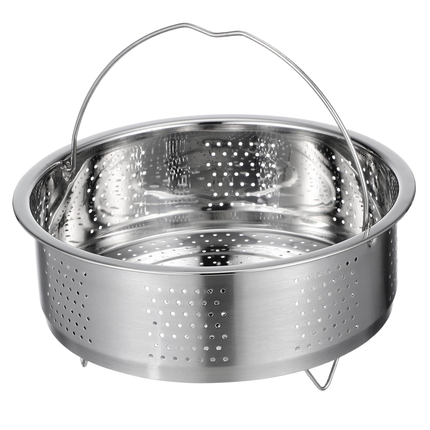 DOITOOL Stainless Steel Steamer Basket for Pot, 8.65inch/22cm Vegetable Steamer Basket Insert Steaming Rack with Handle, Vegetables Fruit Strainers and Colanders for Home Kitchen Cooking