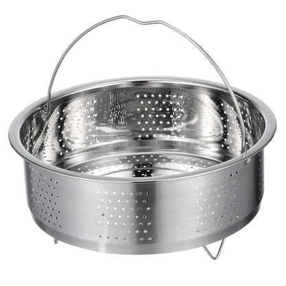 DOITOOL Stainless Steel Steamer Basket for Pot, 8.65inch/22cm Vegetable Steamer Basket Insert Steaming Rack with Handle, Vegetables Fruit Strainers and Colanders for Home Kitchen Cooking