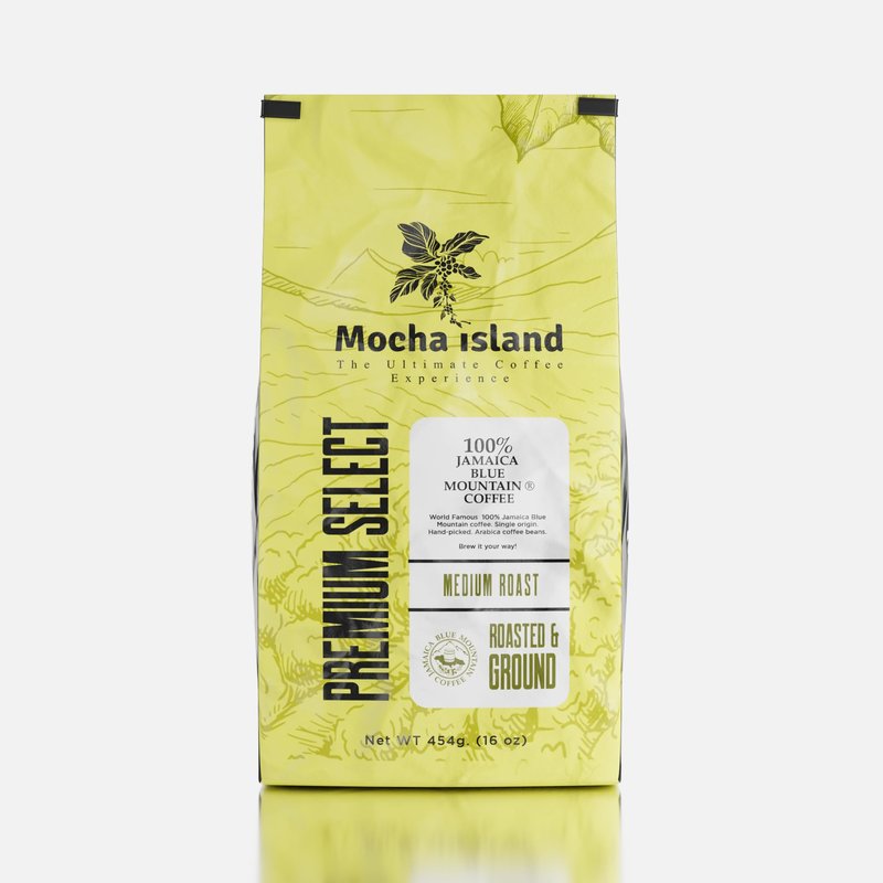 Mocha Island Blue Mountain Coffee (Blue Mountain Coffee Ground, 1lb)