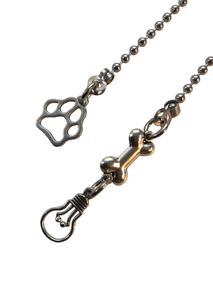 Paw Print Dog Bone Light Fan Pull Chain Ball Chain Extender Replacement