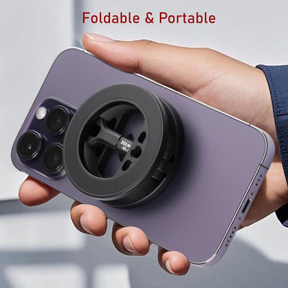Double Magnetic Ring Phone Holder – Gym Phone Stand | 1/4" Screw Hole | Compatible with iPhone 16/15/14/13/12 Pro Max Series & MagSafe Cases (MS-01R)