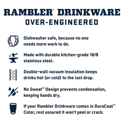 YETI Rambler 12 oz Bottle, Stainless Steel, Vacuum Insulated, with Hot Shot Cap, Rescue Red