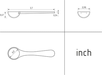 2.5g (5ml) Pack 5 1/2 Plastic Measuring Spoons of Mini Scoops for Protein Poweder, Baby Formula, Coffee, Protein