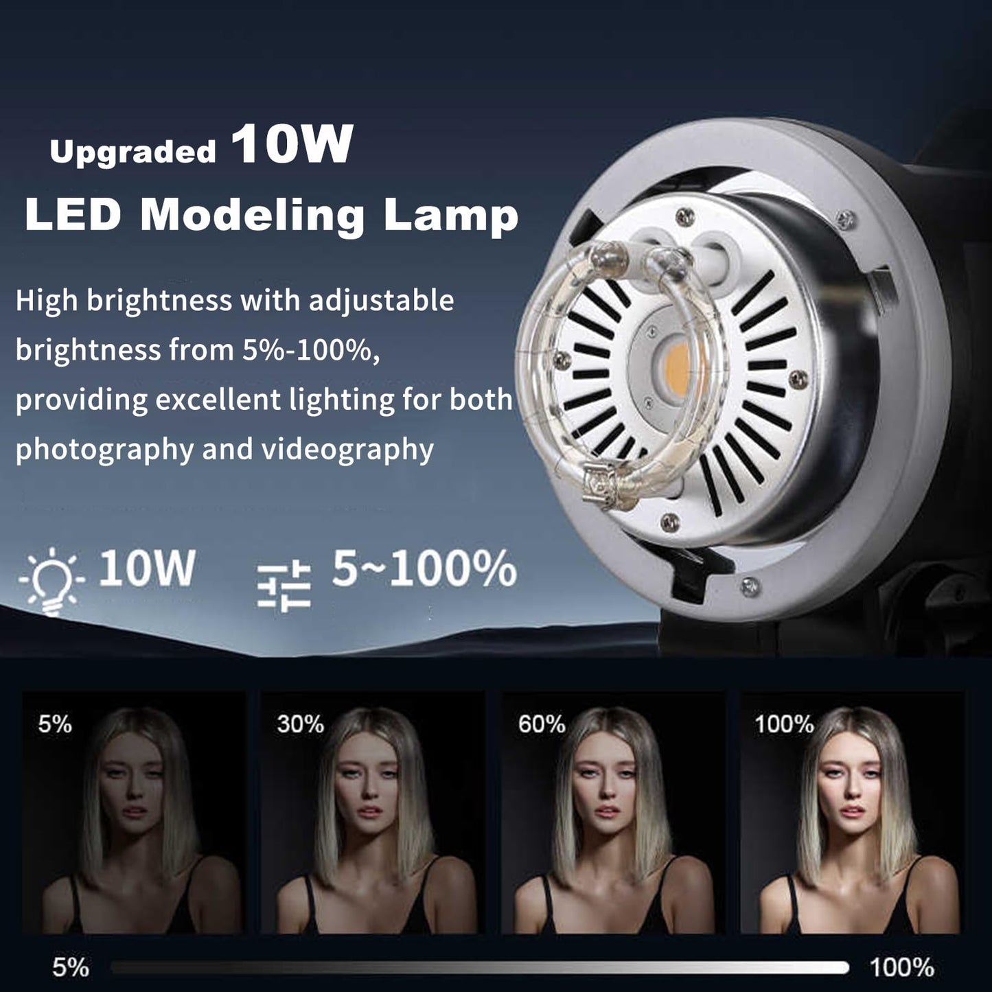 GODOX MS300V Studio Flash Photography Light Kit,2.4G 300W Bowens Mount Strobe Flash Lighting Kit with Light Stand,Softbox,Umbrella Reflector,GN58 Studio Lighting for Portrait Product Photography