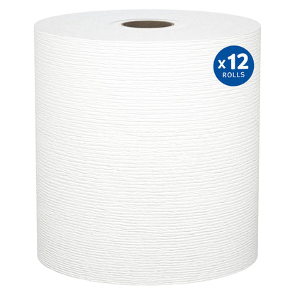 Kleenex Professional Universal Hard Roll Paper Towels, Bulk (01080), Hardwound 1.5" Core, Premium Absorbency Pockets, White (12 Rolls at 425' Each, 5,100'/Case)