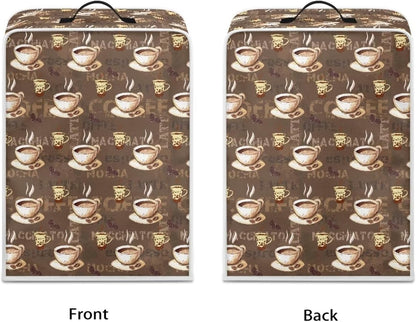 Coffee Maker Cover, Durable Handle Coffee Print Stand Mixer Cover for Kitchen Aid, Dustproof for Small Appliances