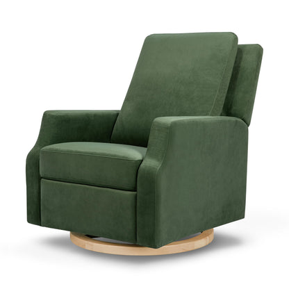 Namesake Crewe Glider Recliner Nursery Chair - GREENGUARD Gold & Certi-PUR US Certified Rocker Recliner - Glider Rocking Chair for Nursery & Living Room - Manual, 360° Swivel, Green