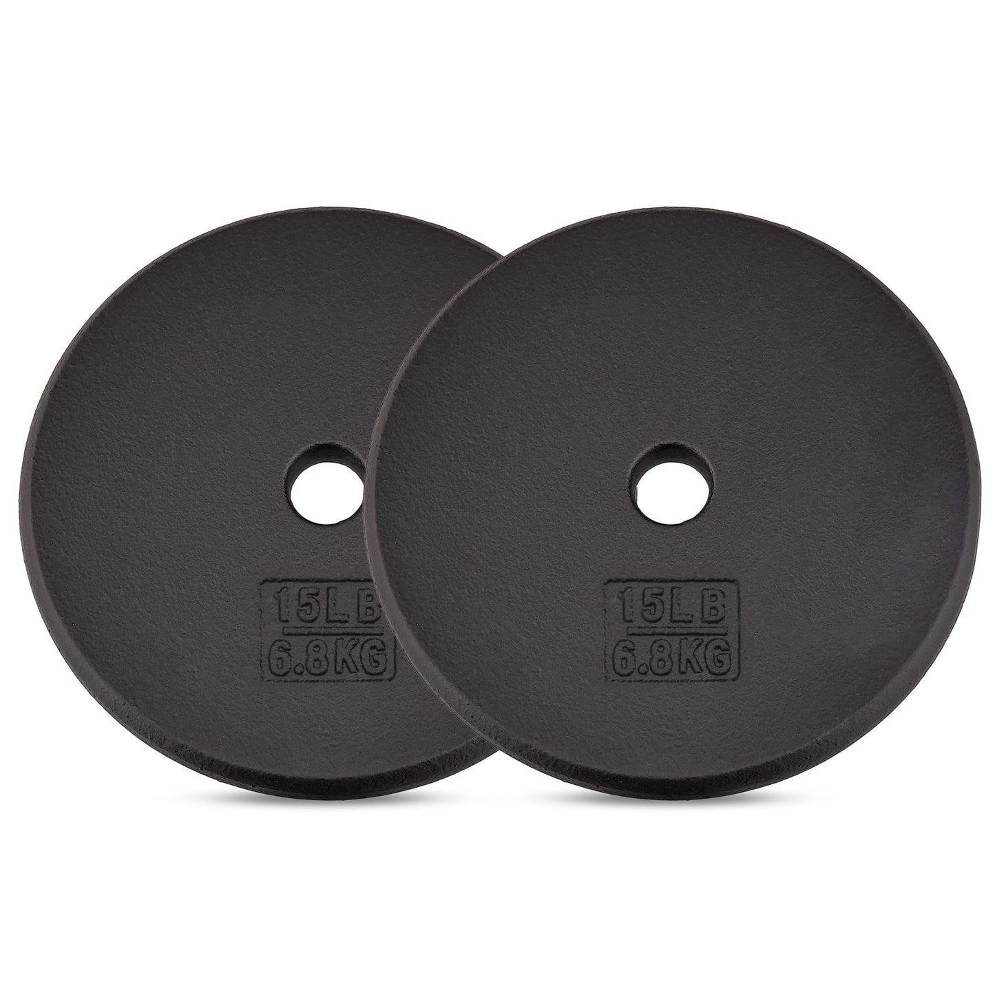 Yes4All Standard 1" Cast Iron Weight Plate - Ideal for Strength Training - Multiple Weight: 5LB to 25LB (Single & Set of 4)