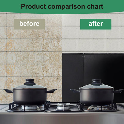 Black Large 4 Sided Splatter Guard for Frying Stove Top,Oil Splash Guard Cooking for Stove,Non Stick Foldable Splatter Screen for Stove Top