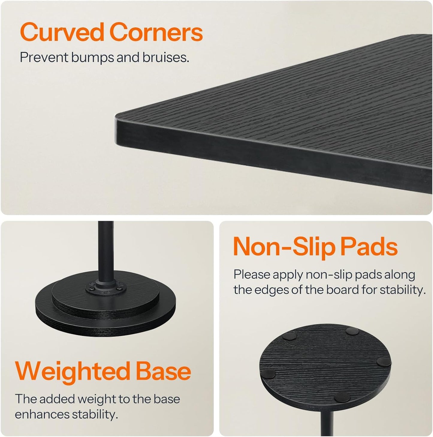 BB171BZ01 HOOBRO Small Side Table, Square Drink Table, Coffee Martini Table with Pedestal, Accent Nightstand for Small