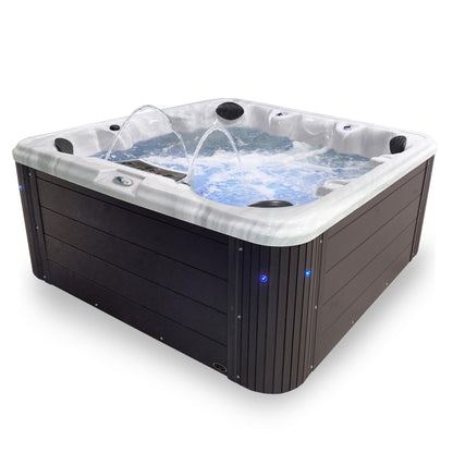 Insight Outdoor Hot Tub, 7-Person 34-Jet, 86-Port Non-Lounger Acrylic Spas with Ice Bucket by Aqualife by Strong Spas
