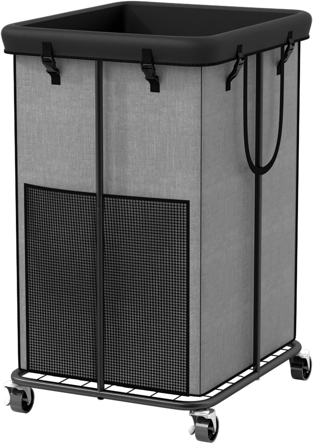 ZATOCL 150L Large Laundry Basket with Wheels, Rolling Laundry Hamper with Removable Laundry Bag & Metal Frame, Oxford