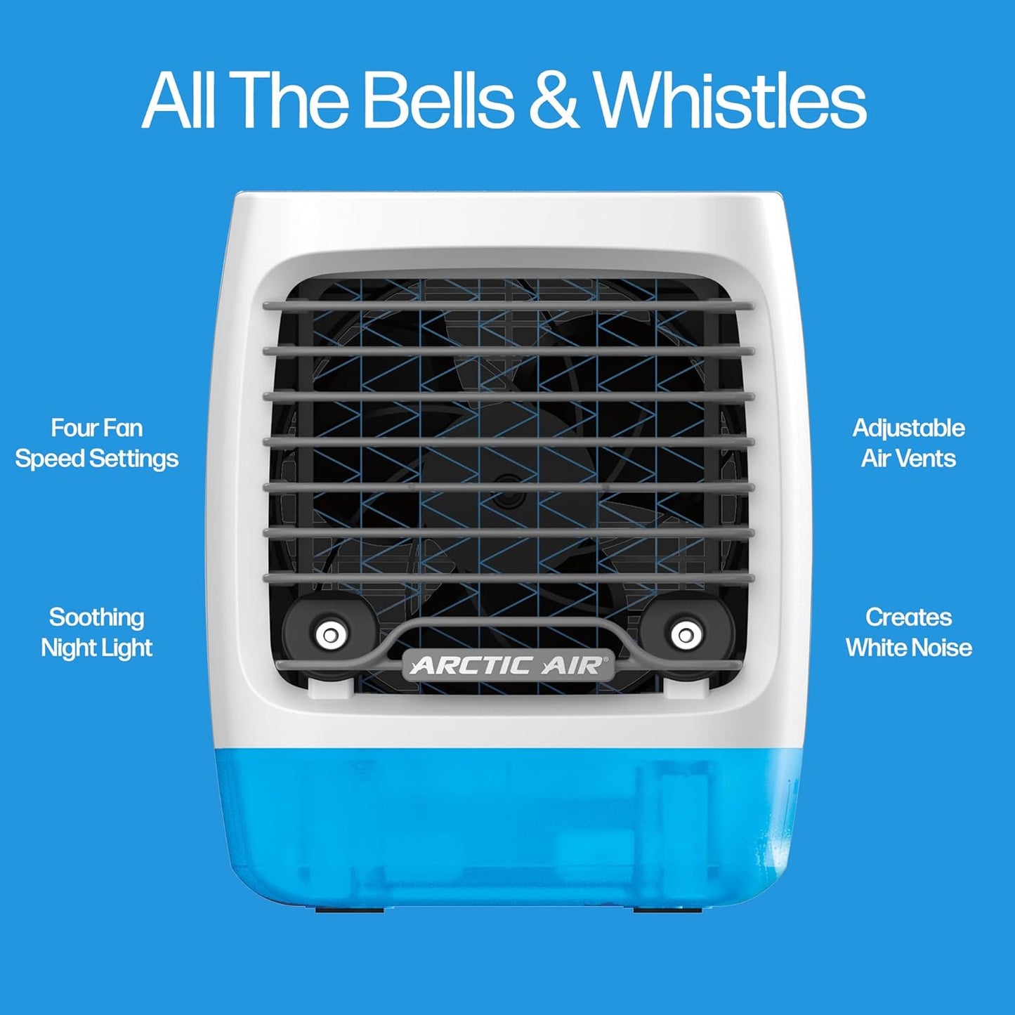 Arctic Air Chill Zone Evaporative Cooler, Portable Fan with Hydro-Chill Technology, 4 Adjustable Speeds for Home &
