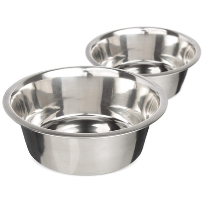 Neater Pet Brands 7 Cup (56 oz.) Stainless Steel Dog Bowls, Set of 2 Neater Feeder Replacement Bowls (M/L Express, Large Deluxe Models), Dog Food Bowl & Water Bowl, Dishwasher Safe Metal Dish for Dogs