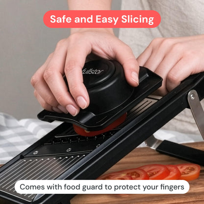 Fullstar 2 in 1 Stainless Steel Mandoline - Adjustable Thickness (1-4mm) - Vegetable Slicer with Julienne Blade for Potatoes, Fruits, Vegetables and Cheese, Food Prep Cutter for Easy Meal Prep