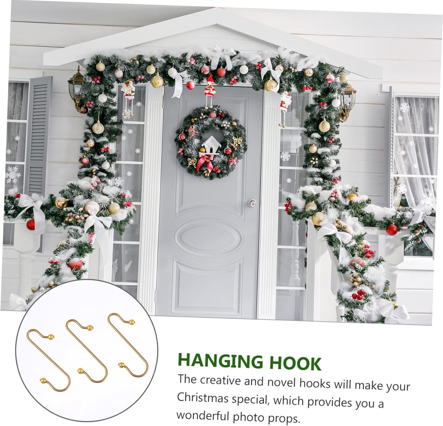 40pcs Hook up Christmas Tree Hangers - Holiday Ornament Hanger Hooks for Ornaments, Christmas Party Favor