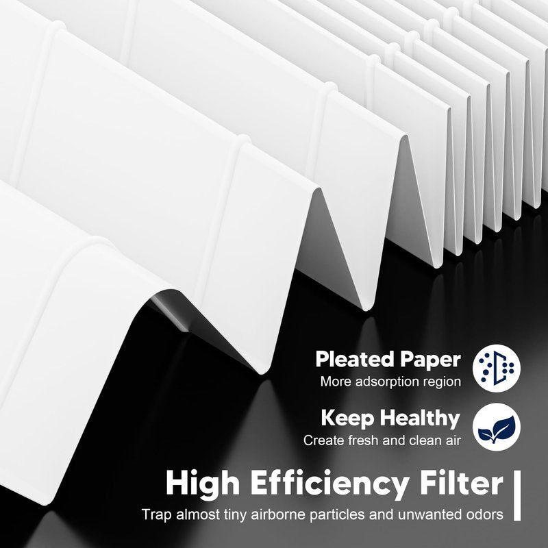 PETOX 116130 Replacement Filter H for Winix 5500-2 AM80 Plasmawave Air Purifier, High Efficiency Filter and Activated Carbon Filter Combo Pack, 2 Set