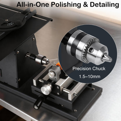 Lapidary Equipment 1850W with 180mm Diamond Blade, Rock Polisher, Jewelry Rock Saw, Rock Cutter for DIY Lapidary Grinding Engraving Polishing Drilling