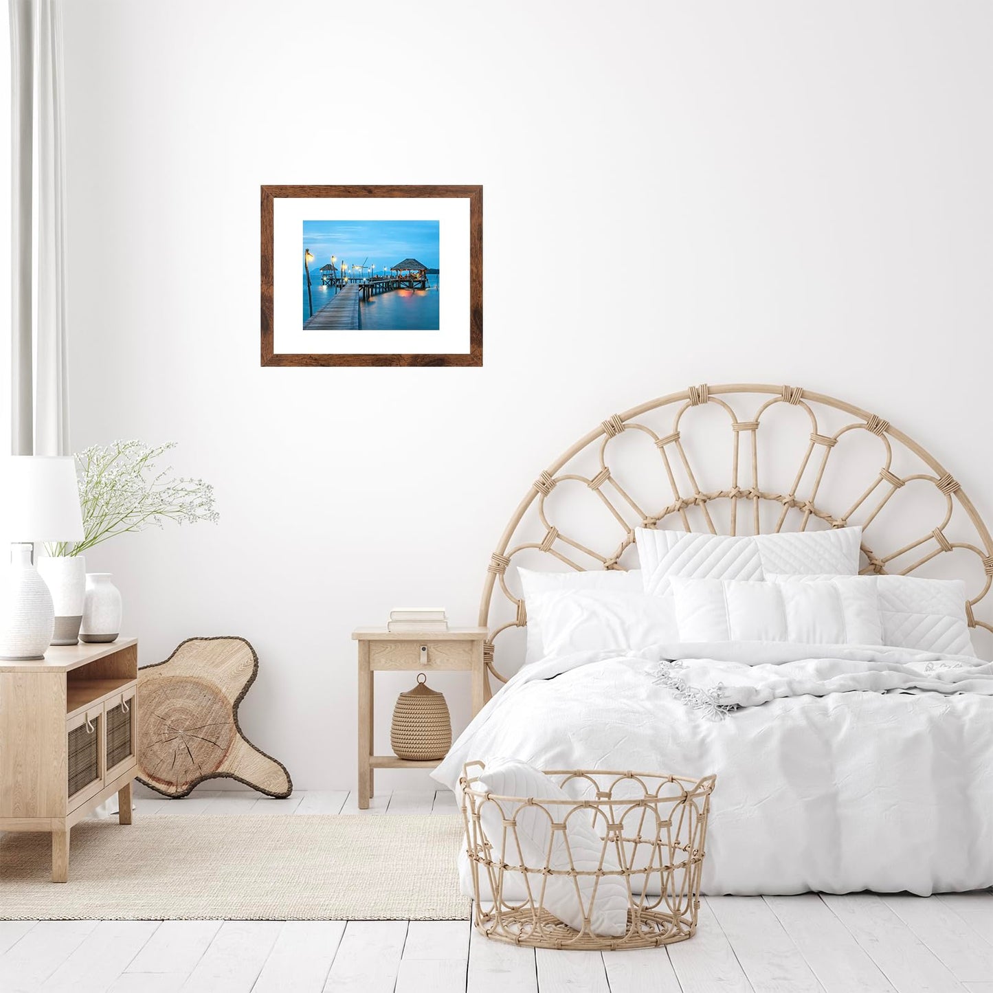10x14 Picture Frame Set of 9 for 30 x 40 cm Diamond Art Painting, Display 8.5x11 with Mat or 10x14 without Mat, Wood 10 by 14 Wall Gallery Poster Photo Frames Bulk with 8.5x11 Mat,9 Pack, Deep Brown