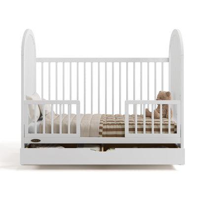 Graco Olivia 3-in-1 Convertible Crib with Drawer – Converts from Baby Crib to Toddler Bed and Daybed, GREENGUARD Gold Certified, Baby Safety Alliance Verified, Easy Assembly (White)