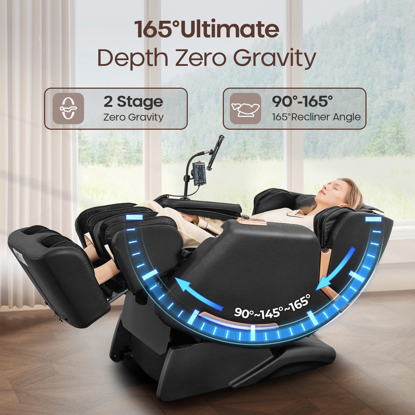 CASINTA 4D Massage Chairs Full Body - 53.5 Extend Sl Track Shiatsu Massage Chair - Zero Gravity Massage Chair,Core Heating & 22 Airbag, Smart Foot Rollers,Ai Voice, Yoga Mode
