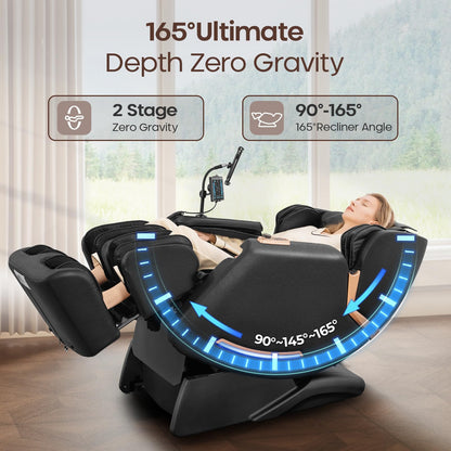 CASINTA 4D Massage Chairs Full Body - 53.5 Extend Sl Track Shiatsu Massage Chair - Zero Gravity Massage Chair,Core Heating & 22 Airbag, Smart Foot Rollers,Ai Voice, Yoga Mode