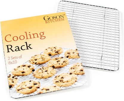 Update International Heavy-Duty 1/4 Size Cooling Rack, Commercial Grade, Oven-Safe, Chrome, Set of 2