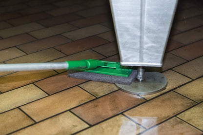 Vikan 55002 Pad Holder,Floor,9" x 3.7",PP/SS,Green
