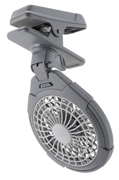 Treva 5 Inch Battery Powered Clip Slim and Portable Cooling Fan with Clamp for Travel, Outdoor,Camping, Car, Office Desk, Baby Stroller - Multi-Directional Rotating and Adjustable Head (2 Pack)