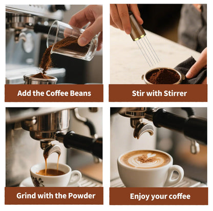 23Pcs Espresso Accessories, 51mm Coffee Espresso Tamper Kit, Espresso Machine Accessories Set, with Espress Stirrer | 350ml Milk Pitcher | Coffee Powder Dispenser | Latte Art Kit for Espresso Machine