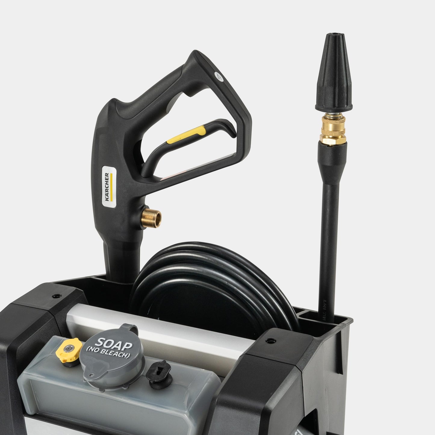 Kärcher Pressure Washer K1700PSB Cube, 3 Spray Nozzles, Detergent Tank, for Cars, Driveways, Siding, Patios, 1700 PSI 1.46 max. GPM, Black