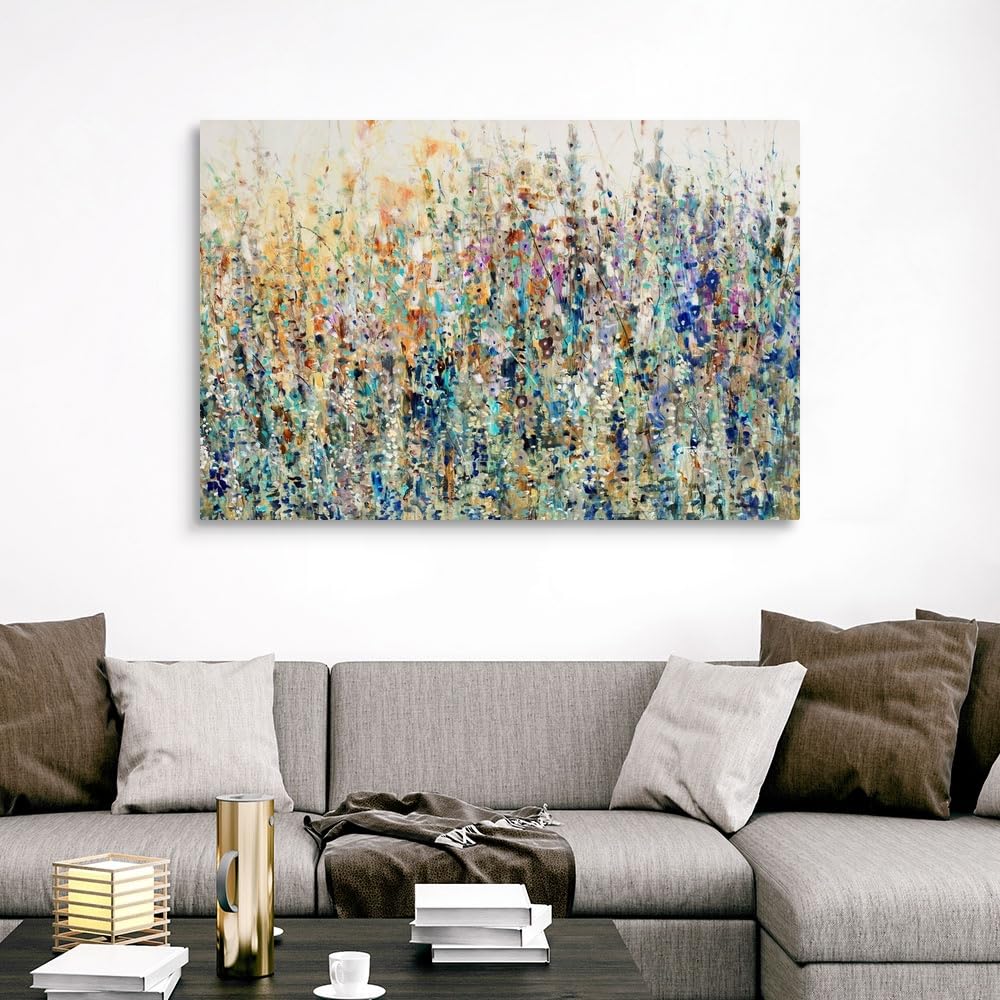 CANVAS ON DEMAND Thicket Wildflowers Canvas Wall Art Print by Tim O'toole, Contemporary, Abstract, Home Decor, Floral, Flowers, Modern Abstract, Artwork,60" x40in