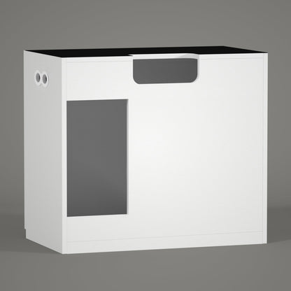 LANDEN Aquarium Wooden Stand and Cabinet for up to 44 Gal Tank, Fish Reptile Sea Salt WaterTank Stand, Nano Foam Leveling Mat Included, W35.5xD17.7xH31.5 in, Wooden Matte White Painted(Stand Only)