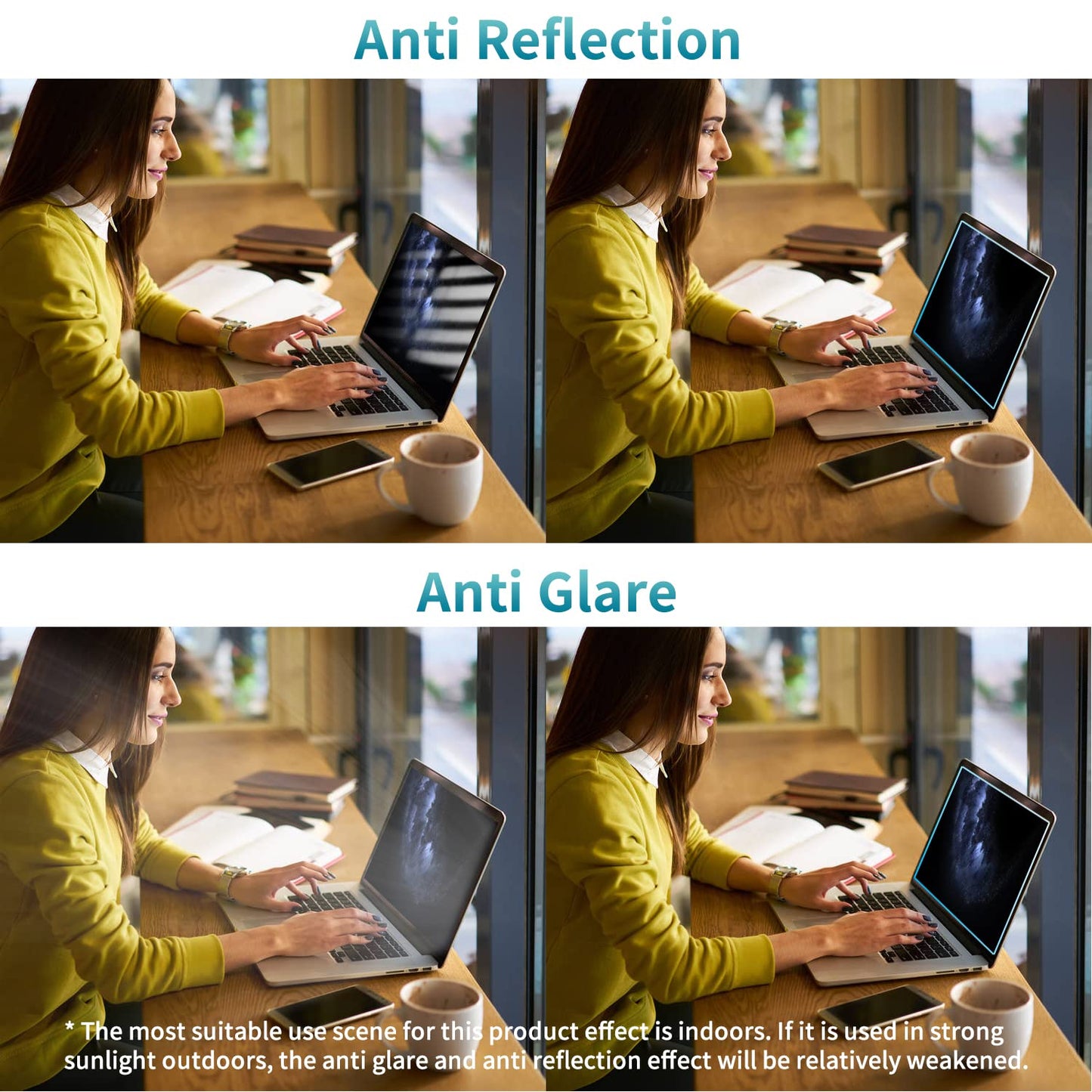 F FORITO 2-Pack 16 inch Anti Blue Light Screen Protector, Eye Protection Anti Glare & Blue Light Blocking Screen Filter Compatible with All 16" Laptops with 16:10 Aspect Ratio
