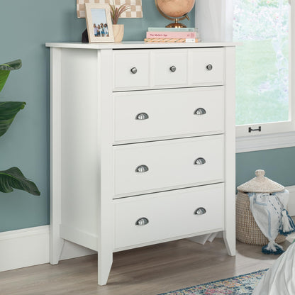Sauder Shoal Creek Bedroom 4-Drawer Chest, in Soft White finish