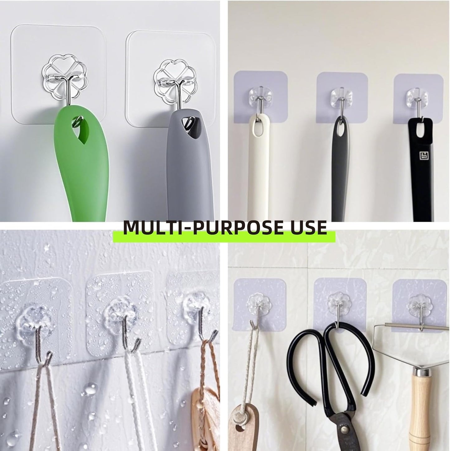 Regine Switzerland Shower Curtain Hooks - Decorative Rhinestone Design | Rustproof Stainless Steel