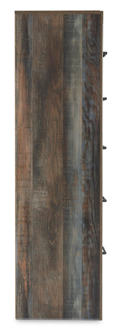 Signature Design by Ashley Drystan Casual 5 Drawer Chest, Dark Brown & Gray