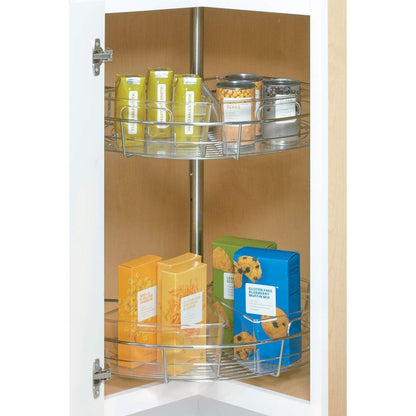 iDesign Plastic Lazy Susan Cabinet Storage Bin, 1/8 Wedge Container for Kitchen, Pantry, Counter, BPA-Free, 10.25" x 9.5" x 4", Clear