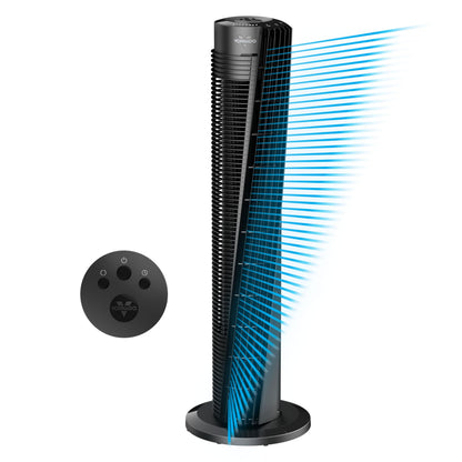Vornado OSC84 41" Whole Room Oscillating Tower Fan, Remote Control, 70-Degree Oscillation, Quiet Operation, 4 Speed Settings, 8-Hour Timer, Powerful Air Circulation, Black