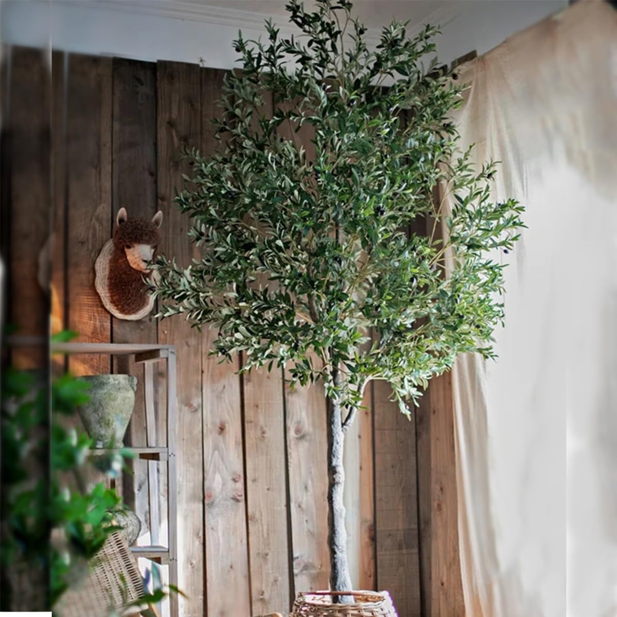 118''(10ft) Faux Olive Tree Tree in Freestanding